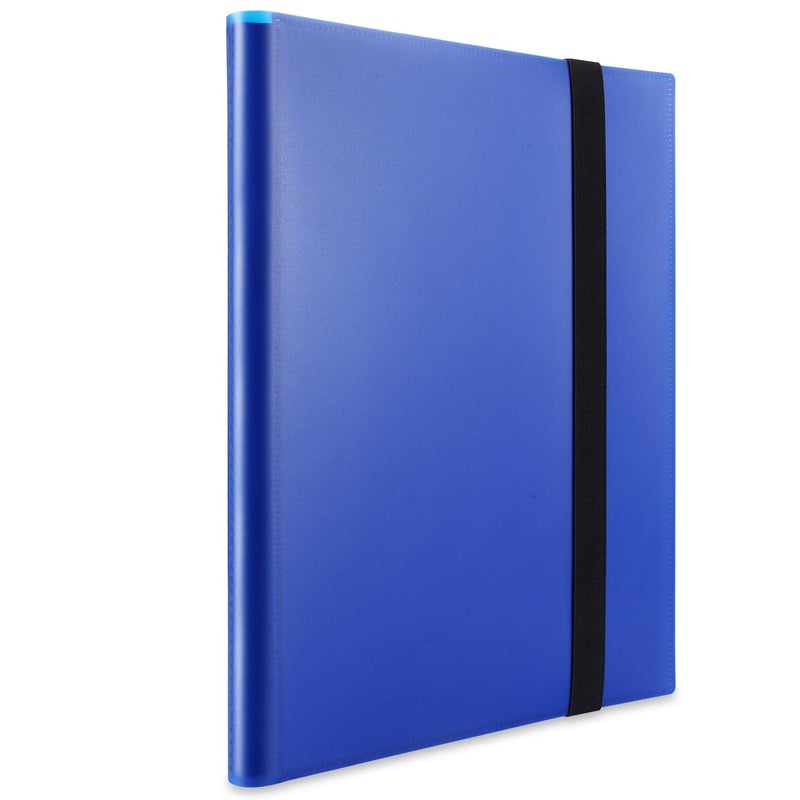 AITIME Trading Card Album Holder 360 Pockets, AITIME Side Loading PP Pockets Sleeves, Cards and Coupons Protector Storage Book (Blue) - Image 1
